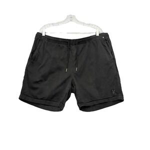 Psycho Bunny XL Willis Shorts Mens Black Drawstring Stretch Pocket‎ Preppy